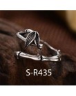 ANENJERY Vintage 925 srebro pierścionki Handmade rozmiar 18mm regulowane pierścienie dla kobiet mężczyzn Thai biżuteria srebrna 