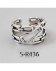 ANENJERY Vintage 925 srebro pierścionki Handmade rozmiar 18mm regulowane pierścienie dla kobiet mężczyzn Thai biżuteria srebrna 