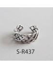 ANENJERY Vintage 925 srebro pierścionki Handmade rozmiar 18mm regulowane pierścienie dla kobiet mężczyzn Thai biżuteria srebrna 