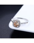 Kolor srebrny wykwintne Bijoux Fashion Square ślub i pierścionek zaręczynowy wykonane z cyrkoniami biżuteria R531 R559 R560