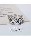 ANENJERY Vintage 925 srebro pierścionki Handmade rozmiar 18mm regulowane pierścienie dla kobiet mężczyzn Thai biżuteria srebrna 