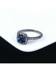 Kolor srebrny wykwintne Bijoux Fashion Square ślub i pierścionek zaręczynowy wykonane z cyrkoniami biżuteria R531 R559 R560