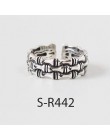 ANENJERY Vintage 925 srebro pierścionki Handmade rozmiar 18mm regulowane pierścienie dla kobiet mężczyzn Thai biżuteria srebrna 
