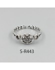 ANENJERY Vintage 925 srebro pierścionki Handmade rozmiar 18mm regulowane pierścienie dla kobiet mężczyzn Thai biżuteria srebrna 