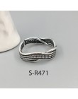 ANENJERY Vintage 925 srebro pierścionki Handmade rozmiar 18mm regulowane pierścienie dla kobiet mężczyzn Thai biżuteria srebrna 