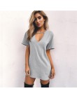 Koszulka damska sukienka 2020 Choker dekolt letnie sukienki z krótkim rękawem Casual Sexy Halter luźna sukienka Boho Beach Vesti