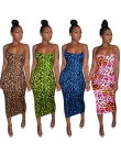 HAOYUAN Sexy Cheetah wzór w cętki Midi sukienka kobiety ubrania Plus rozmiar Vestido elegancki pasek Spaghetti Bodycon sukienki 