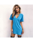 Koszulka damska sukienka 2020 Choker dekolt letnie sukienki z krótkim rękawem Casual Sexy Halter luźna sukienka Boho Beach Vesti