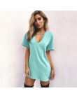 Koszulka damska sukienka 2020 Choker dekolt letnie sukienki z krótkim rękawem Casual Sexy Halter luźna sukienka Boho Beach Vesti