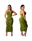 HAOYUAN Sexy Cheetah wzór w cętki Midi sukienka kobiety ubrania Plus rozmiar Vestido elegancki pasek Spaghetti Bodycon sukienki 