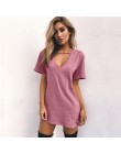 Koszulka damska sukienka 2020 Choker dekolt letnie sukienki z krótkim rękawem Casual Sexy Halter luźna sukienka Boho Beach Vesti