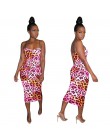 HAOYUAN Sexy Cheetah wzór w cętki Midi sukienka kobiety ubrania Plus rozmiar Vestido elegancki pasek Spaghetti Bodycon sukienki 