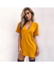 Koszulka damska sukienka 2020 Choker dekolt letnie sukienki z krótkim rękawem Casual Sexy Halter luźna sukienka Boho Beach Vesti