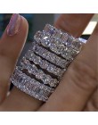 Eternal Eternity Band pierścień przyrzeczenia 925 srebro AAAAA cz zaręczynowe obrączki dla kobiet mężczyzn Finger Party biżuteri