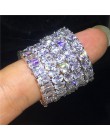 Eternal Eternity Band pierścień przyrzeczenia 925 srebro AAAAA cz zaręczynowe obrączki dla kobiet mężczyzn Finger Party biżuteri