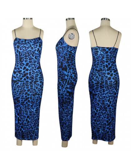HAOYUAN Sexy Cheetah wzór w cętki Midi sukienka kobiety ubrania Plus rozmiar Vestido elegancki pasek Spaghetti Bodycon sukienki 