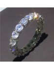Eternal Eternity Band pierścień przyrzeczenia 925 srebro AAAAA cz zaręczynowe obrączki dla kobiet mężczyzn Finger Party biżuteri