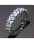 Eternal Eternity Band pierścień przyrzeczenia 925 srebro AAAAA cz zaręczynowe obrączki dla kobiet mężczyzn Finger Party biżuteri