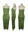HAOYUAN Sexy Cheetah wzór w cętki Midi sukienka kobiety ubrania Plus rozmiar Vestido elegancki pasek Spaghetti Bodycon sukienki 