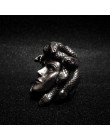 Mitologii greckiej Gorgon potwór 316L pierścienie ze stali nierdzewnej Horror jadowitych węży węża włosy Medusa pierścień biżute