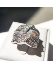 2019 nowy Bling CZ cyrkon kamień 925 srebro kolor obrączki dla kobiet ślub zaręczyny moda luksusowa biżuteria