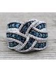 2019 nowy Bling CZ cyrkon kamień 925 srebro kolor obrączki dla kobiet ślub zaręczyny moda luksusowa biżuteria