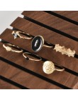 DIEZI 6 sztuk/zestaw moda artystyczna czarne oczy serce urok Knuckle zestaw pierścieni zestaw dla kobiet Boho Vintage złote pier