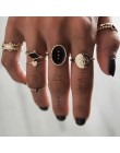 DIEZI 6 sztuk/zestaw moda artystyczna czarne oczy serce urok Knuckle zestaw pierścieni zestaw dla kobiet Boho Vintage złote pier