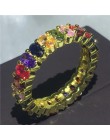 Handmade Eternity pierścień przyrzeczenia 925 srebro AAAA cz obrączka obrączki dla kobiet mężczyzn Finger Party biżuteria