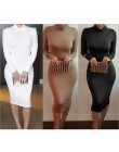 Seksowne kobiety bandaża sukni jesień golfem szczupła z długim rękawem obcisła sukienka moda na szyję klubowa, obcisła sukienki 