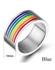 Męskie damskie Rainbow kolorowe LGBT Pulsera pierścień obrączka ślubna ze stali nierdzewnej Lebian i gejów pierścienie Drop Ship