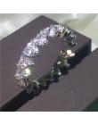 Handmade Eternity pierścień przyrzeczenia 925 srebro AAAA cz obrączka obrączki dla kobiet mężczyzn Finger Party biżuteria