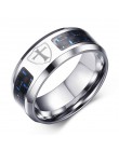 Vnox 8mm personalizuj pierścionek z włókna węglowego dla człowieka grawerowane drzewo życia ze stali nierdzewnej męski sojusz Ca