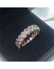Handmade Eternity pierścień przyrzeczenia 925 srebro AAAA cz obrączka obrączki dla kobiet mężczyzn Finger Party biżuteria