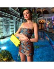 Hugcitar wzór w cętki backless sexy bodycon mini sukienka 2019 lato kobiety moda głęboki dekolt slip imprezowy streetwear ubrani