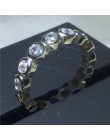 Handmade Eternity pierścień przyrzeczenia 925 srebro AAAA cz obrączka obrączki dla kobiet mężczyzn Finger Party biżuteria