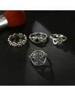 Tocona 14 sztuk/zestaw Vintage Antique srebrny pierścień dla kobiet Rose słonecznik Liftree krzyż geometryczna biżuteria bohema 