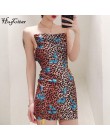 Hugcitar wzór w cętki backless sexy bodycon mini sukienka 2019 lato kobiety moda głęboki dekolt slip imprezowy streetwear ubrani