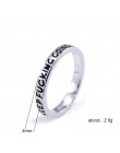 2019 nowych moda 925 Sterling Silver proste Punk Rock Hip Hop srebrny pierścień dla kobiet mężczyzn grawerowane list Streetwear 