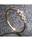 ZHOUYANG pierścień dla kobiet Lady Mini cyrkonia Ring Finger jasny złoty kolor/srebrny kolor biżuteria KCR088