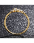 ZHOUYANG pierścień dla kobiet Lady Mini cyrkonia Ring Finger jasny złoty kolor/srebrny kolor biżuteria KCR088