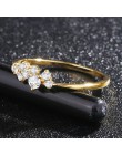ZHOUYANG pierścień dla kobiet Lady Mini cyrkonia Ring Finger jasny złoty kolor/srebrny kolor biżuteria KCR088