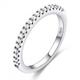 2018 nowych moda Multicolor Zirconia Party kobiety pierścionek zaręczynowy z srebrny kolor kryształu obrączki dla pani biżuteria