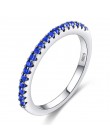 2018 nowych moda Multicolor Zirconia Party kobiety pierścionek zaręczynowy z srebrny kolor kryształu obrączki dla pani biżuteria