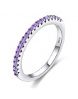 2018 nowych moda Multicolor Zirconia Party kobiety pierścionek zaręczynowy z srebrny kolor kryształu obrączki dla pani biżuteria