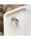 Nowości 925 Sterling Silver wielowarstwowe gładkie pierścienie dla kobiet regulowany rozmiar Ring Finger moda sterling-srebrny-b