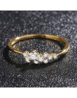 ZHOUYANG pierścień dla kobiet Lady Mini cyrkonia Ring Finger jasny złoty kolor/srebrny kolor biżuteria KCR088