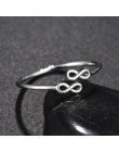 Zwięzłe Unisex Fashion niestandardowe regulowane otwarcie pierścień ze stali nierdzewnej srebrny Trendy wysokiej jakości obrączk