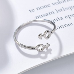 Zwięzłe Unisex Fashion niestandardowe regulowane otwarcie pierścień ze stali nierdzewnej srebrny Trendy wysokiej jakości obrączk