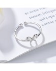 Zwięzłe Unisex Fashion niestandardowe regulowane otwarcie pierścień ze stali nierdzewnej srebrny Trendy wysokiej jakości obrączk